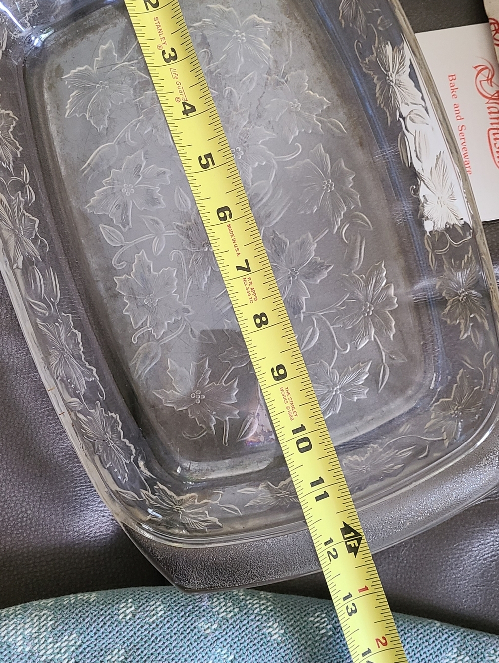 Vintage Princess House Exclusive Fantasia Glass Lasagna Baking 13.5x8.5x2 - Picture 3 of 8